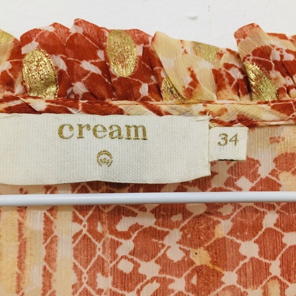 Cream dress with long cami liner - Picture 5 of 6